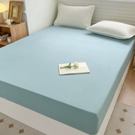 Soft Elastic Fittted Sheet Bed Linen 90 150x200 Couple Children Queen King Size Solid Cover Bed Matt