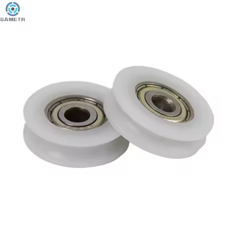 U Groove 625 Round Pulley Ball Bearing Wheel Roller For Door Windows Shower Pulleys Drawer POM Guide