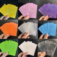 50pcs Holographic Star Shaped Card Sleeves - Laser Foil Design, 66x91mm Acid-Free PP Protective Slee