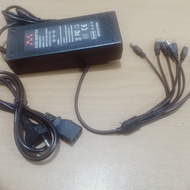 adaptor 12v 10a DC kabel cabang 8 charger lampu LED 12 volt 10 ampere