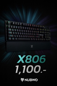 NUBWO X806 - BLUE SWITCH RGB EN/TH BLACK KEYBOARD (คีย์บอร์ด)