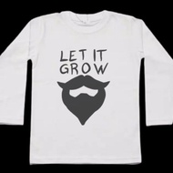 Let it grow Beard Tshirt 100% Cotton | Shortsleeve & Longsleeve | Short Sleeves & Long Sleeves | SML