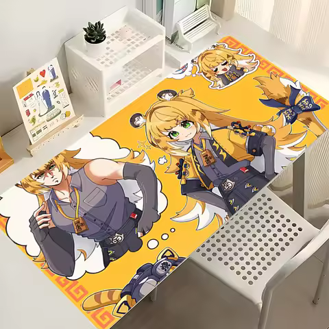 Gaming Mousepads Zenless Zone Zero Ju Fufu Mouse Mat Office Laptop ZZZ Kawaii Desk Mats Non-Slip Rub