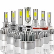 Pair of C6 Super LED Bulbs 6000K H1 H3 H4 H7 H11 H13 H16 H27 HB3 HB4 12V to 24V Jorge