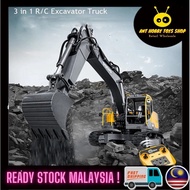 Double E VOLVO E598-003/EC160E 3 In 1 Rc Excavator Caterpillar Alloy Tractor Engineering Car