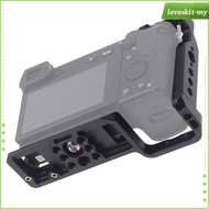[LovoskibcMY] Camera Cage, Protector Built in Cold Shoe Housing for A6500 A6400 Camera Expansion Fil