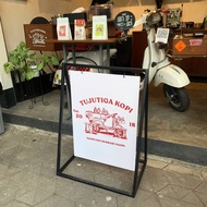 Triangle Acrylic Standing Display Sign Coffeeshop Business TrendyAESTETIK