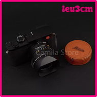 [LEUC3M] คู่มือฝาเลนส์หนังของแท้สำหรับเลนส์กันน้ำปกป้องเลนส์กล้องถ่ายรูปเคสสำหรับ Leica Q3อุปกรณ์เสริมกล้องถ่ายรูป Q-3