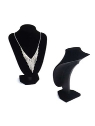 1 件黑色項鍊展示架珠寶頸模特兒項鍊展示架胸圍架珠寶展示櫃