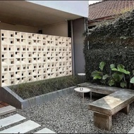 roster beton lubang angin anti tampias hiasan dinding varian warna motif modern loster