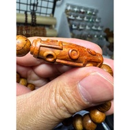10mm Energy Wood with 9 Eyes dzi bracelet