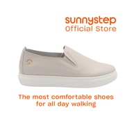Sunnystep - Elevate Walker in Vegan Leather - Cream - Most Comfortable Walking Shoes