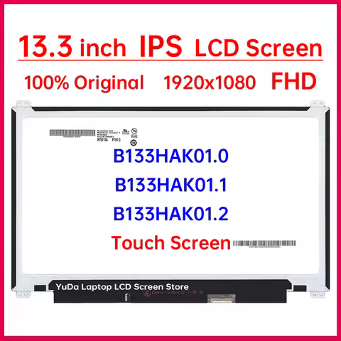 13.3 Inch Touch Screen B133HAK01.0 B133HAK01.1 B133HAK01.2 Laptop LCD Display Matrix Panel Replaceme