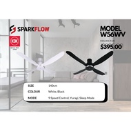 [Installation Promo] KDK W56WV, 140CM , WHITE AND BLACK，9 SPEED REMOTE CONTROLLER， 1 YEAR WARRANTY