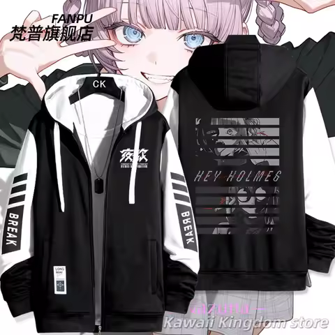 CALL OF THE NIGHT Nanakusa Nazuna Long Sleeve Jacket Unisex Coat Zipper Hooded Sweatshirt Top Cospla