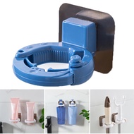 NEW Bathroom Organizer Punch-Free Wall Mounted Shower Gel Shampoo Bottle Holder Shampoo Holder Bathroom No Drill Bathroom Storage Soap Holder Multifunctional Bathroom Round Rack Bottle Shelf Wall Soap Holder