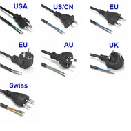 【YF】 EU/US/AU/UK/Switzerland Power Cord 1.5m Rewired Cable Supply For Electrical Sockets Fan LED Floodlight Vacuum