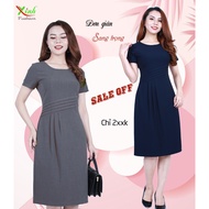Slim Pleated Straight Dress Exclusively for Middle-Aged People DL441-501