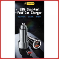 ESSAGER Car Charger Fast Charging LED Light USB Type C Port 89W - ES-CC16