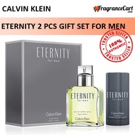 Calvin Klein Eternity 2 Pcs Gift Set for Men (100ml EDT + 75g Deodorant Stick) GiftSet Collection [Authentic Perfume]