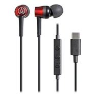 Audio-Technica ATH-CKD3C RD Earphones with microphone USB Type-C 1.2m wired canal-type telework remote work WEB conference ZOOM PC/Windows/Mac/Android Red