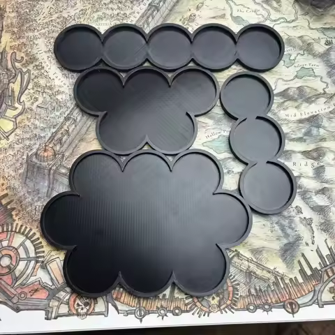 3D Printed Model Movement Tray for Warhammer 40mm Round Bases
