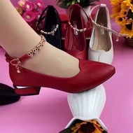A-6💘Early Spring New Leather Shoes Women's Shoes Square Dance Dancing Shoes Dance Women's Shoes Flat Shoes Women's Xi Po