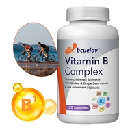 Vitamin B Complex Capsules with B12 B1 B2 B3 B6 Biotin Folic Acid Zinc Daily Nutrition Support