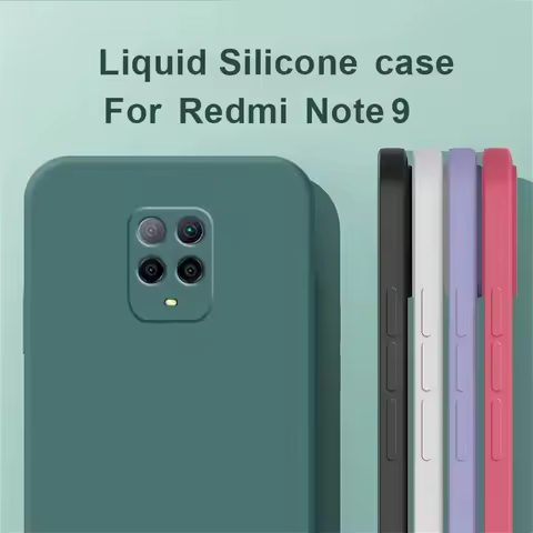 for Xiaomi Redmi Note 9 Pro Max Liquid Silicone Phone Case 9S 9T 4G 5G 360 Protective Mobile Cover R