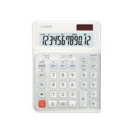 Casio Calculator เครื่องคิดเลข  คาสิโอ รุ่น  DE-12E-WE แบบถนอมสุขภาพ ข้อมือและนิ้ว   12 หลัก สีขาว