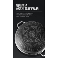 HAXR New：SUS316 Stainless Steel Honeycomb Pan Non-Stick Wok With Lid (34/36/38/40/42cm)