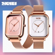 Time beauty fashion creative simple watch men's skmei popular magnetic buckle mesh belt quartz watch