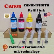 (New) Canon Premium Refill ink 100ml Grade A Photo ink Quality for all Canon ink Cartridge PG47 CL57