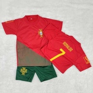 Ronaldo Messi Kids Football Jersey Set Ages 2-14 Kids Football Jersey/ Unisex Kids Jersey Set/