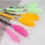 Silicone Tongs Food Tongs Anti-Slip Silicone Food Tongs Stainless Steel Kitchen Tongs