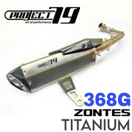 Project79 Exhaust ZONTES 368G Full System TITANIUM Motor Muffler Cover Carbon Fiber ZT368G ZT368 SIZ