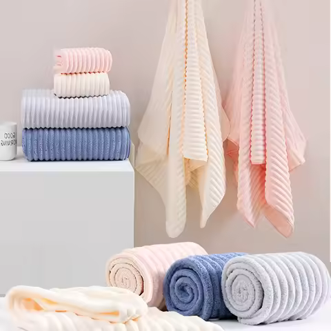 Adult Face Bath Towel Coral Fleece Absorbent absorbent and quick-drying multifunctional Bath Towel M