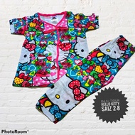 Hello KITTY Button Pajamas 1-6y/kids Pajamas-Sleeping Pajamas