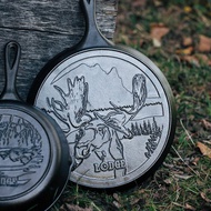 美國LODGE 野生動物 美國製鑄鐵露營煎餅鍋(駝鹿)27cm L9OGWLMO