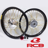 EX5 Dream Set PNP Takasago Excel Asia Alloy Rim 1.60x18 Black, RCB Lidi Gold, Hub Gantang Chrome Full Set