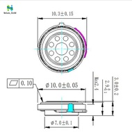Headphone Speaker 10mm Speaker DIY Headphone Speaker Composite Membrane Speaker Headphone Speaker Dr