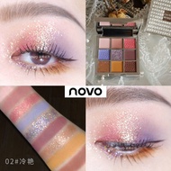 [No.5299] อายแชโดว์ Novo eye shadow plate 9 color (พร้อมส่ง/ของแท้) พาเลททาตา อายแชโดว์สีสวย