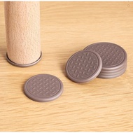 Practical Silicone Table Chair Foot Mat Anti-slip Wear-resistant Table Foot Mat Self-adhesive Floor Protection Mat Furniture Sofa Gasket Chair Le
