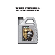 10W-40 Enzoil Semi-Synthetic API SN 10W-40 Car Engine Oil-4 litres Free mileage sticker 10w40 10000KM  FREE OILFILTER