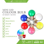 💡3W Led Colour Bulb Lampu Raya E27 B22 Mentol Lampu Hiasan Hari Raya Warna Warni Led Color Light BUL