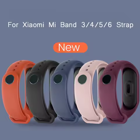 Original Silicone Strap For Xiaomi Mi Band 5 4 3 Wristband Bracelet For Xiaomi Mi Band 6 7 Smart Wat