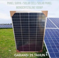 Panel surya 100 wp poly solar cell garansi 25 tahun