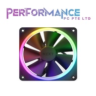 NZXT F120 RGB Fans - RF-R12TF-W1 - Advanced RGB Lighting Customization - Whisper Quiet Cooling - Triple (RGB Fan &amp; Controller Included) - 120mm Fan - Black/White (2 YEARS WARRANTY BY TECH DYNAMIC PTE LTD)