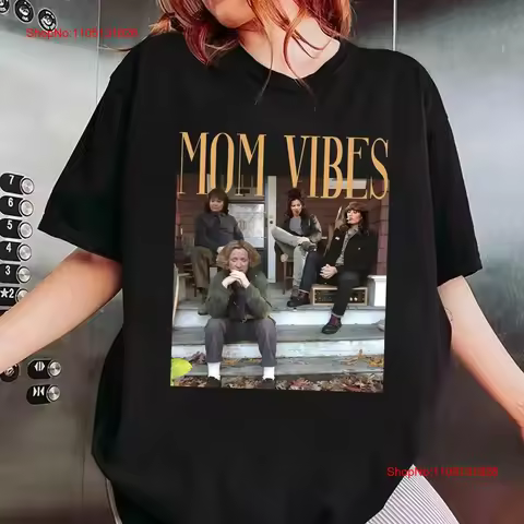Mom Vibes Mother Day T Shirt 90s Tv Show vintage Washed Versatile Comfortable streetwear homme Breat