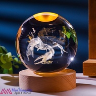 July Birthday Gift Cancer 3D LED Crystal Ball